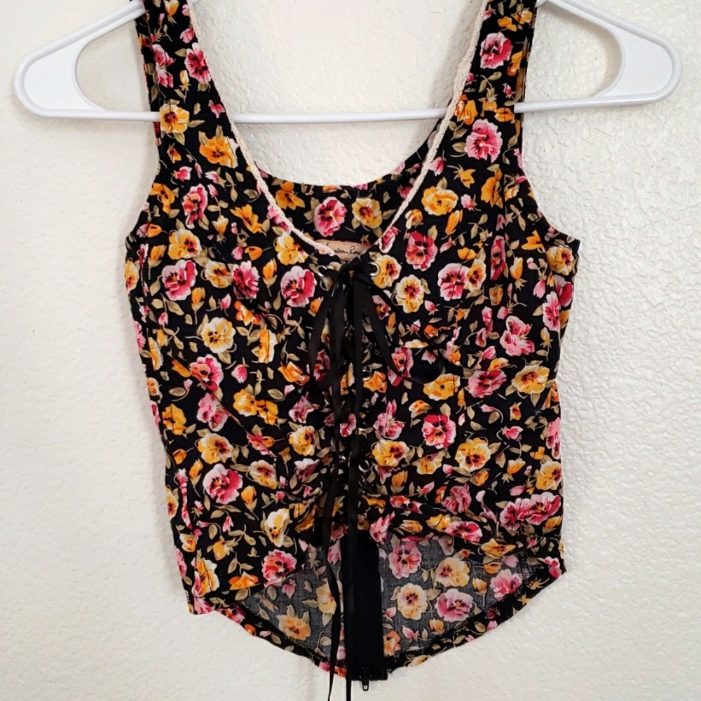 XS Crop Top, with zipper in the back